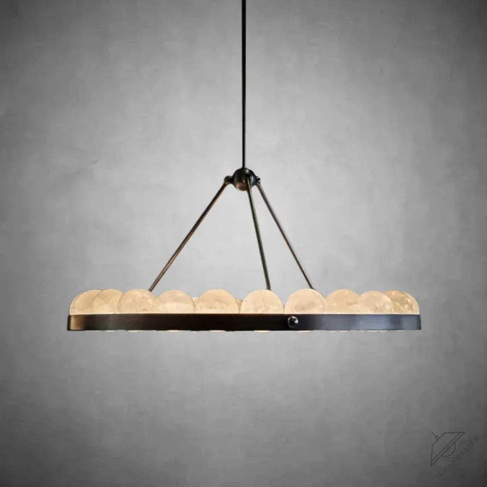 Alabaster Suter Chandelier 35.4", 46.5", 57.5"