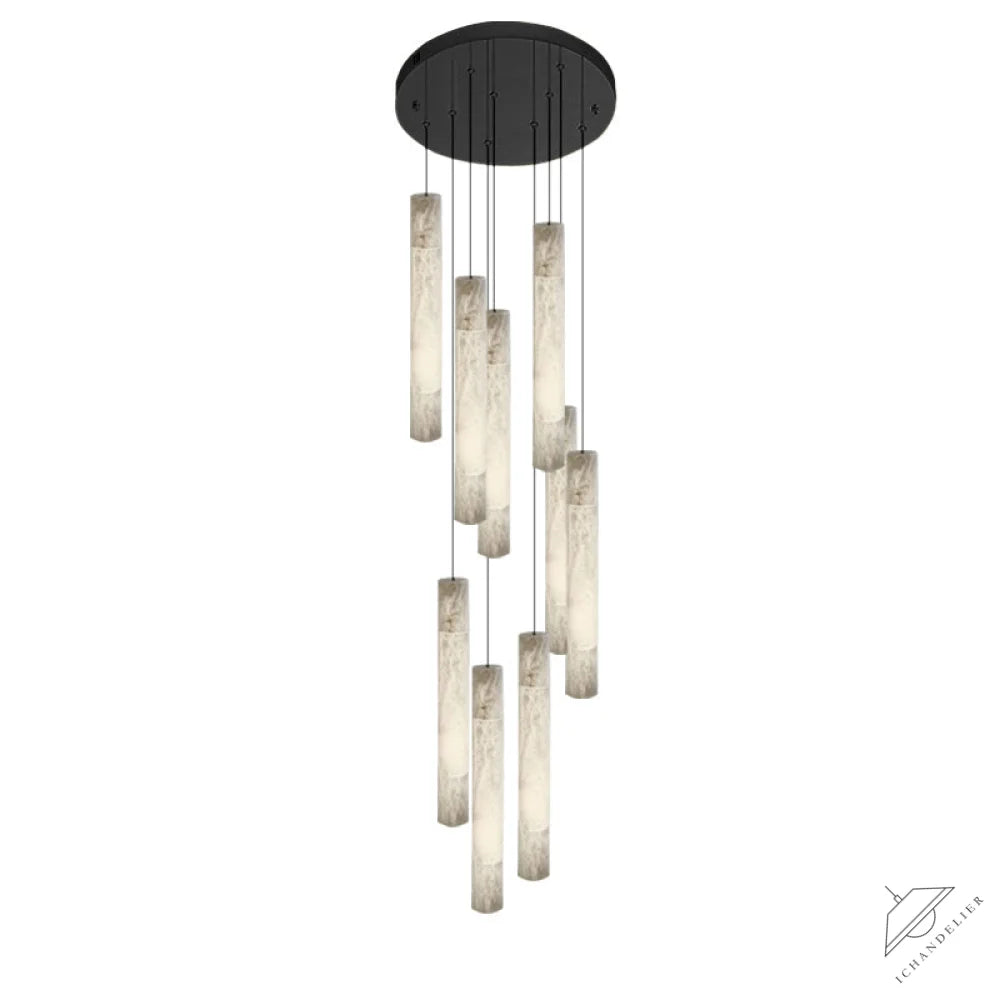 Alabaster Tube Staircase Chandelier