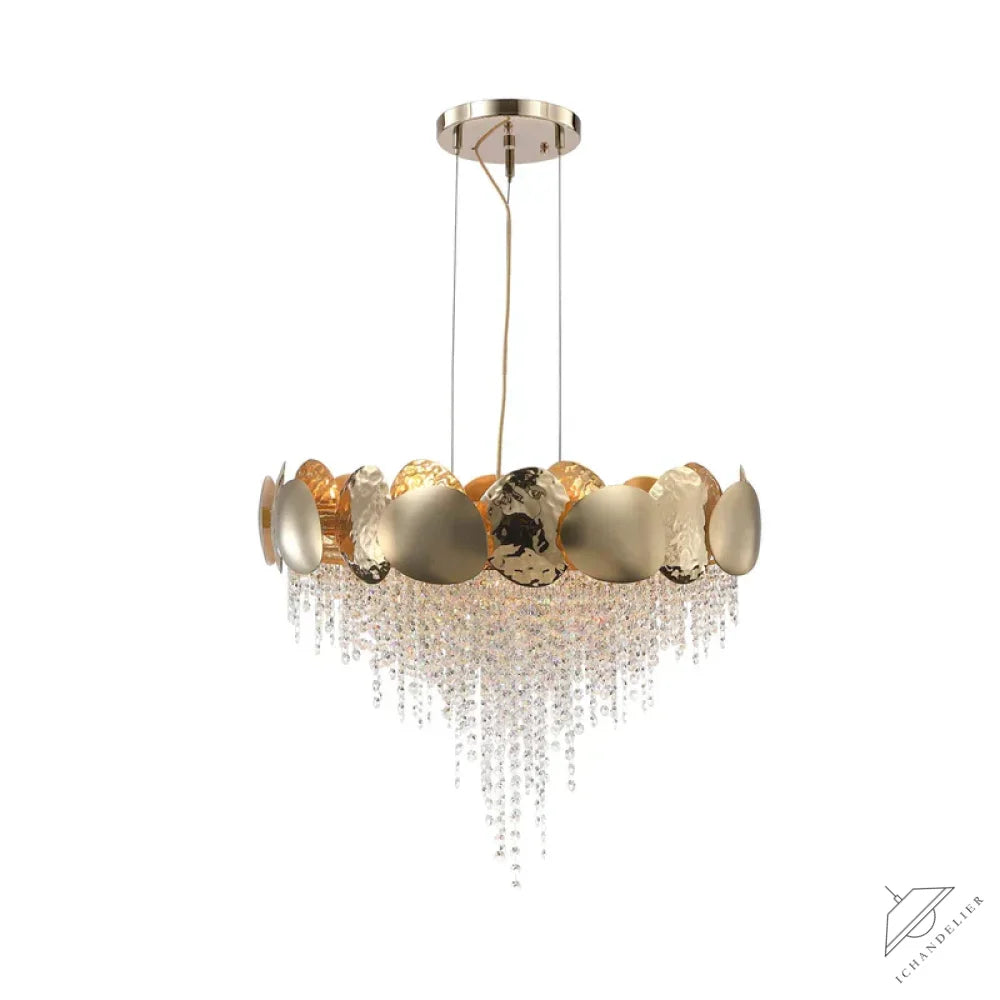 Amadeo Round Brass Crystal Chandelier