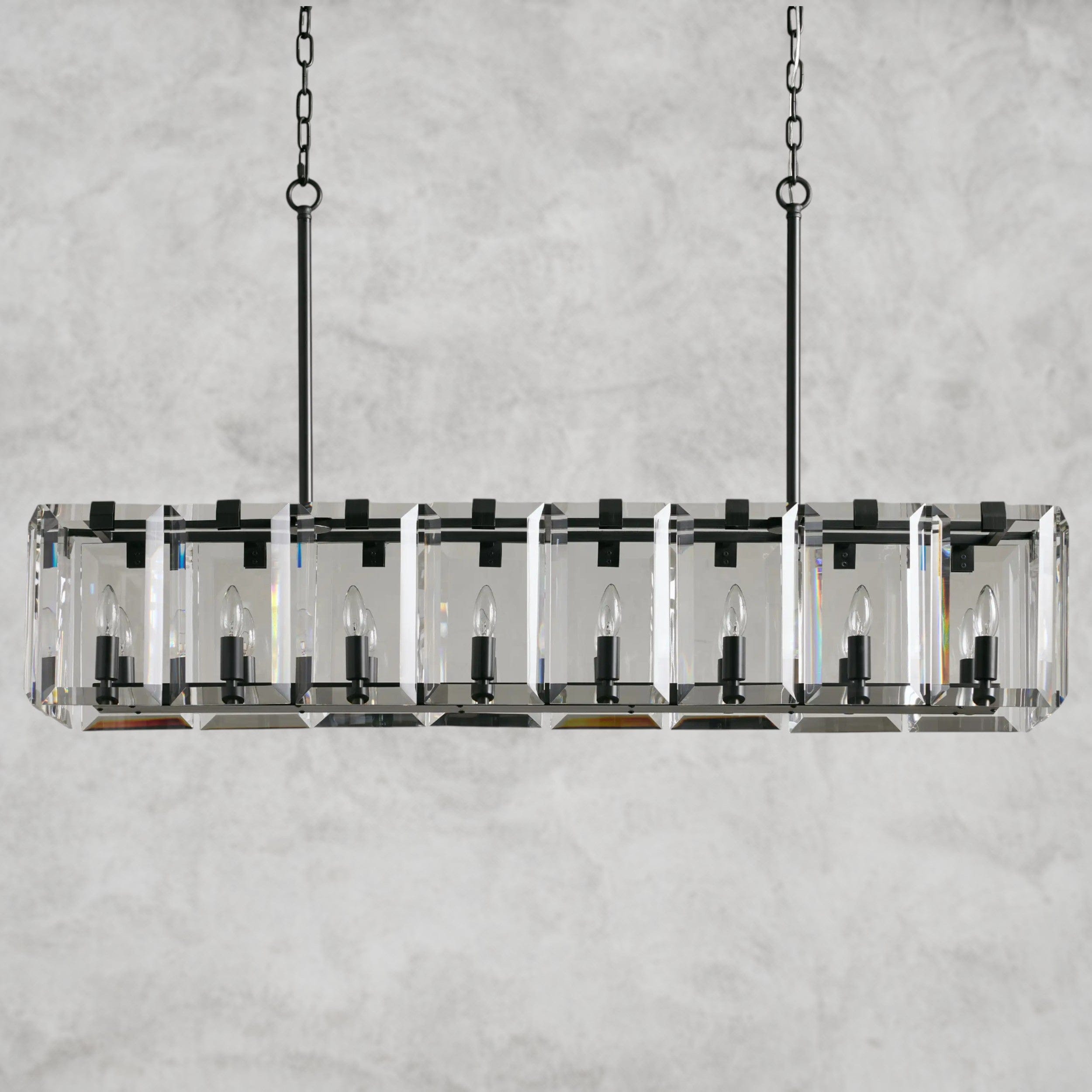 Amaya Rectangular Chandelier 40", 53"