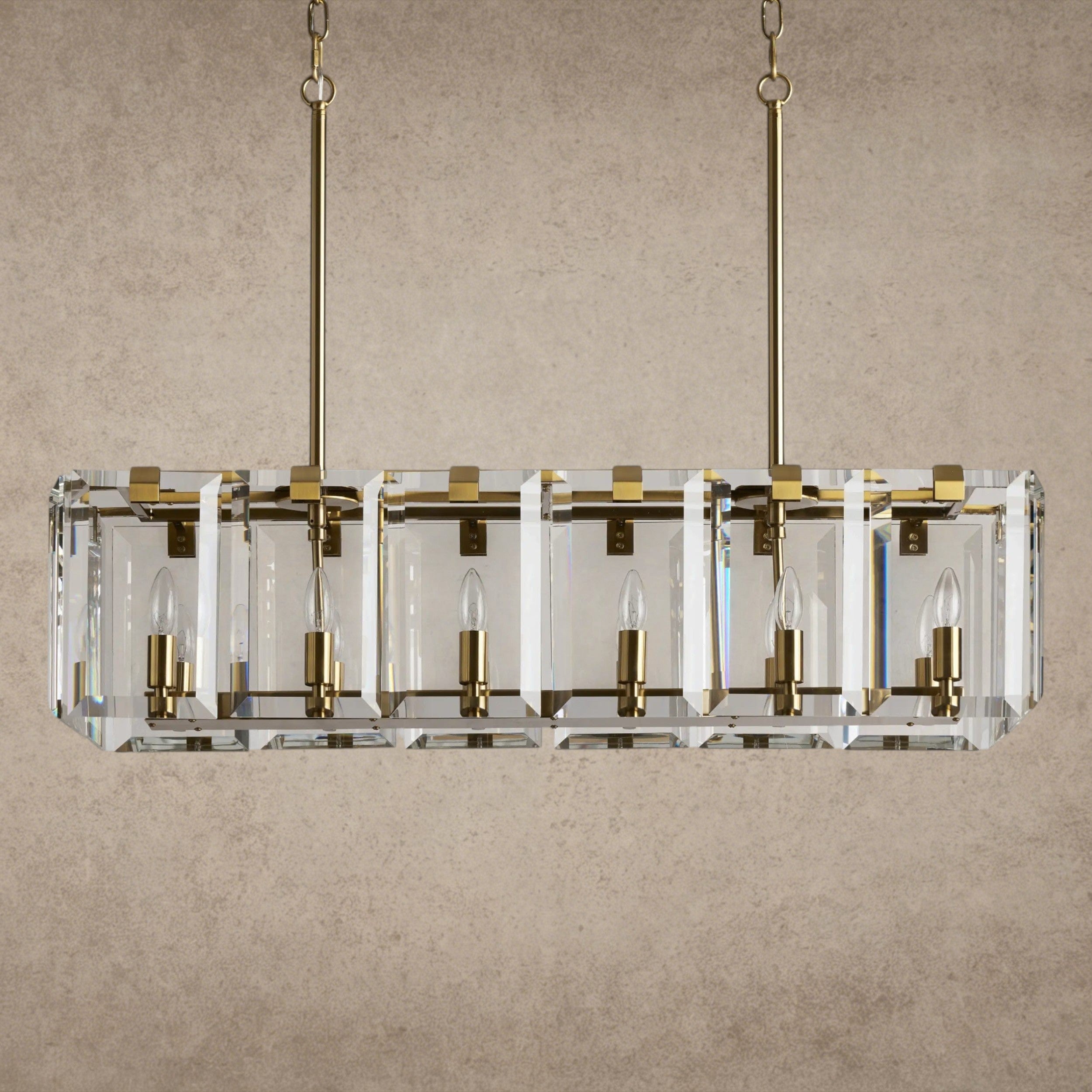 Amaya Rectangular Chandelier 40", 53"