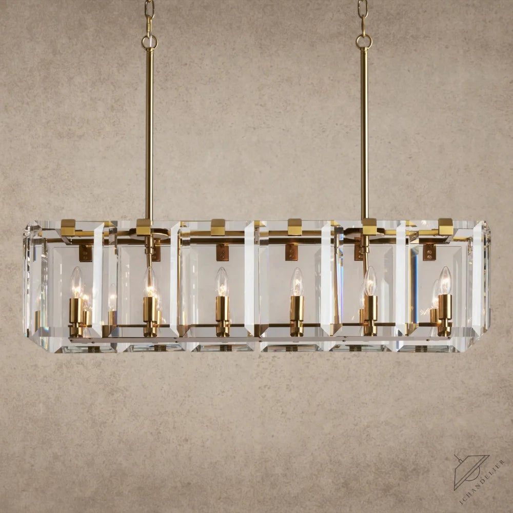 40" / Brass Amaya Rectangular Chandelier 40", 53"