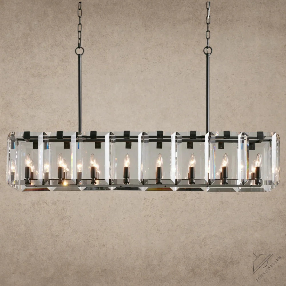 53" / Bronze Amaya Rectangular Chandelier 40", 53"