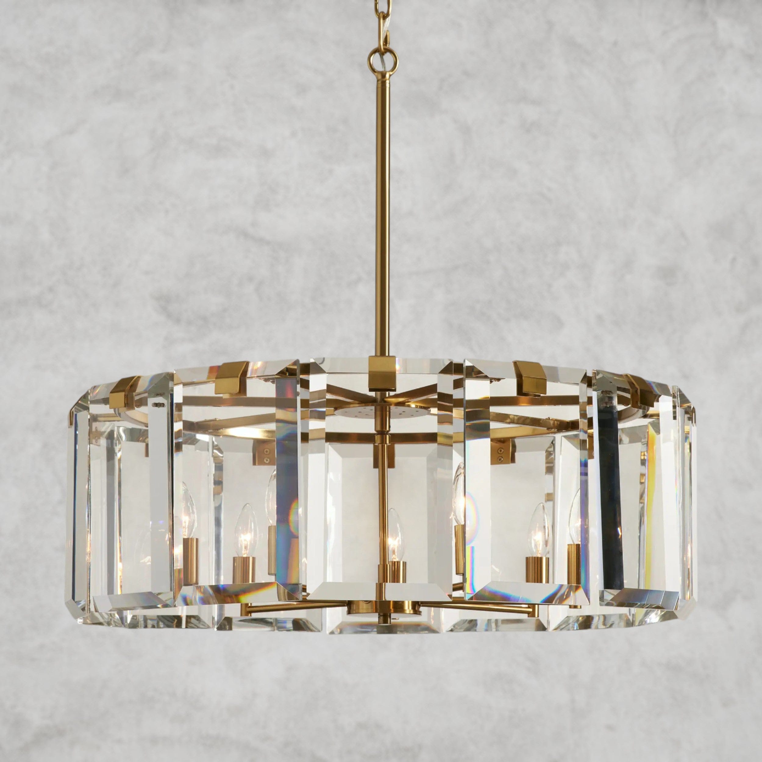 30" / Brass Amaya Round Chandelier 21.5", 30", 38", 48"