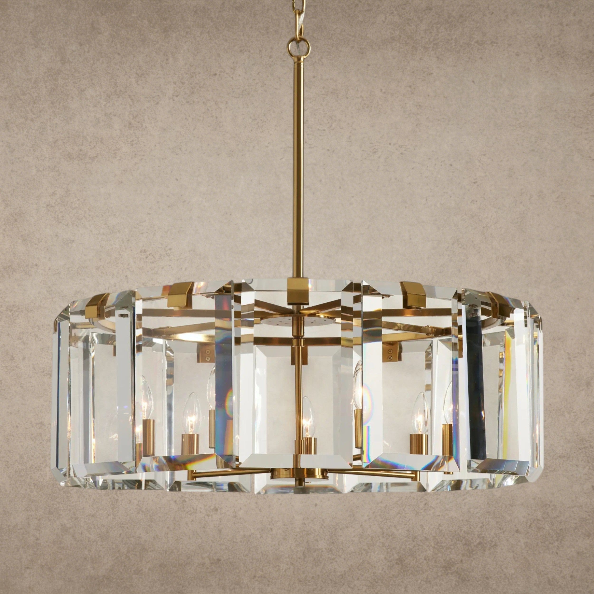 30" / Brass Amaya Round Chandelier 21.5", 30", 38", 48"