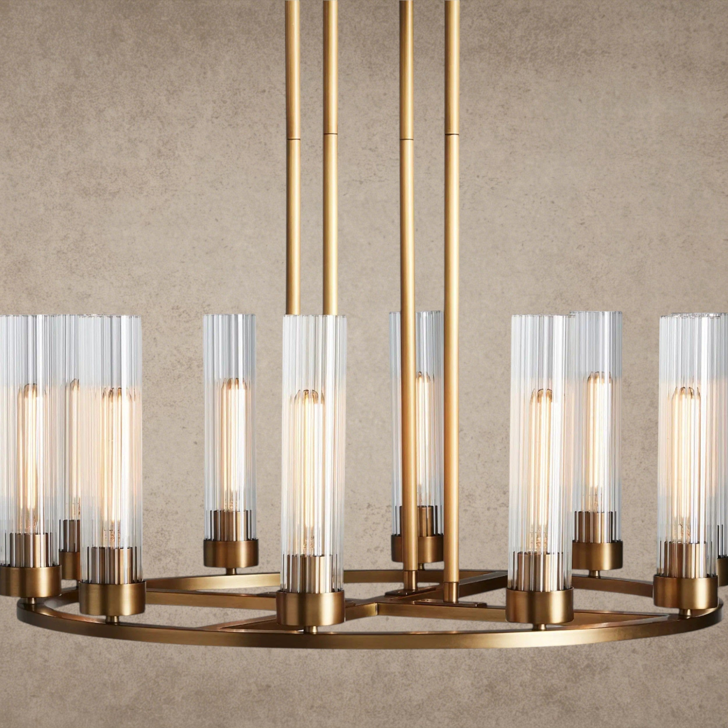 Brass Andreas 10-Light Round Chandelier