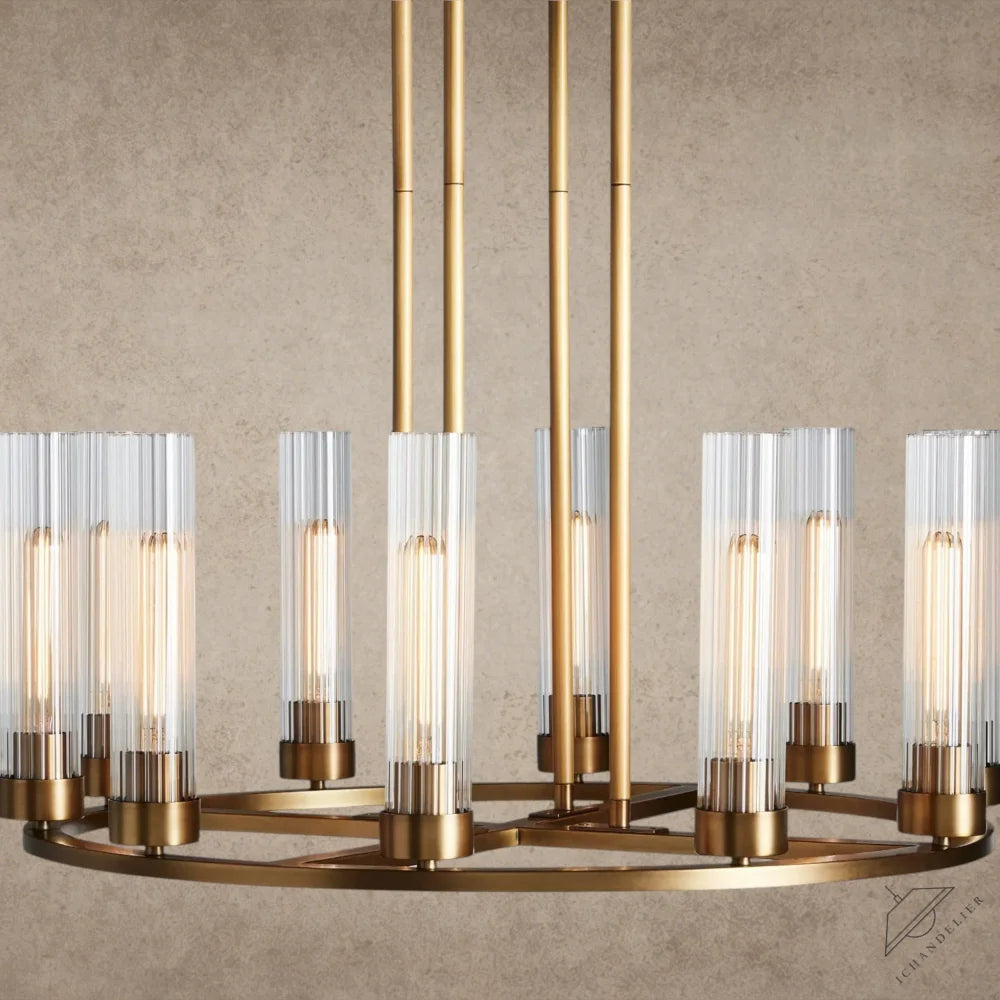 Brass Andreas 10-Light Round Chandelier
