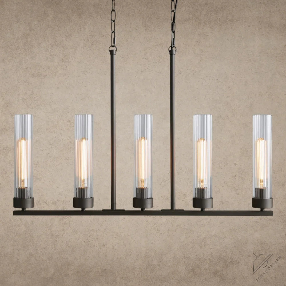 Bronze Andreas 5-Light Linear Chandelier