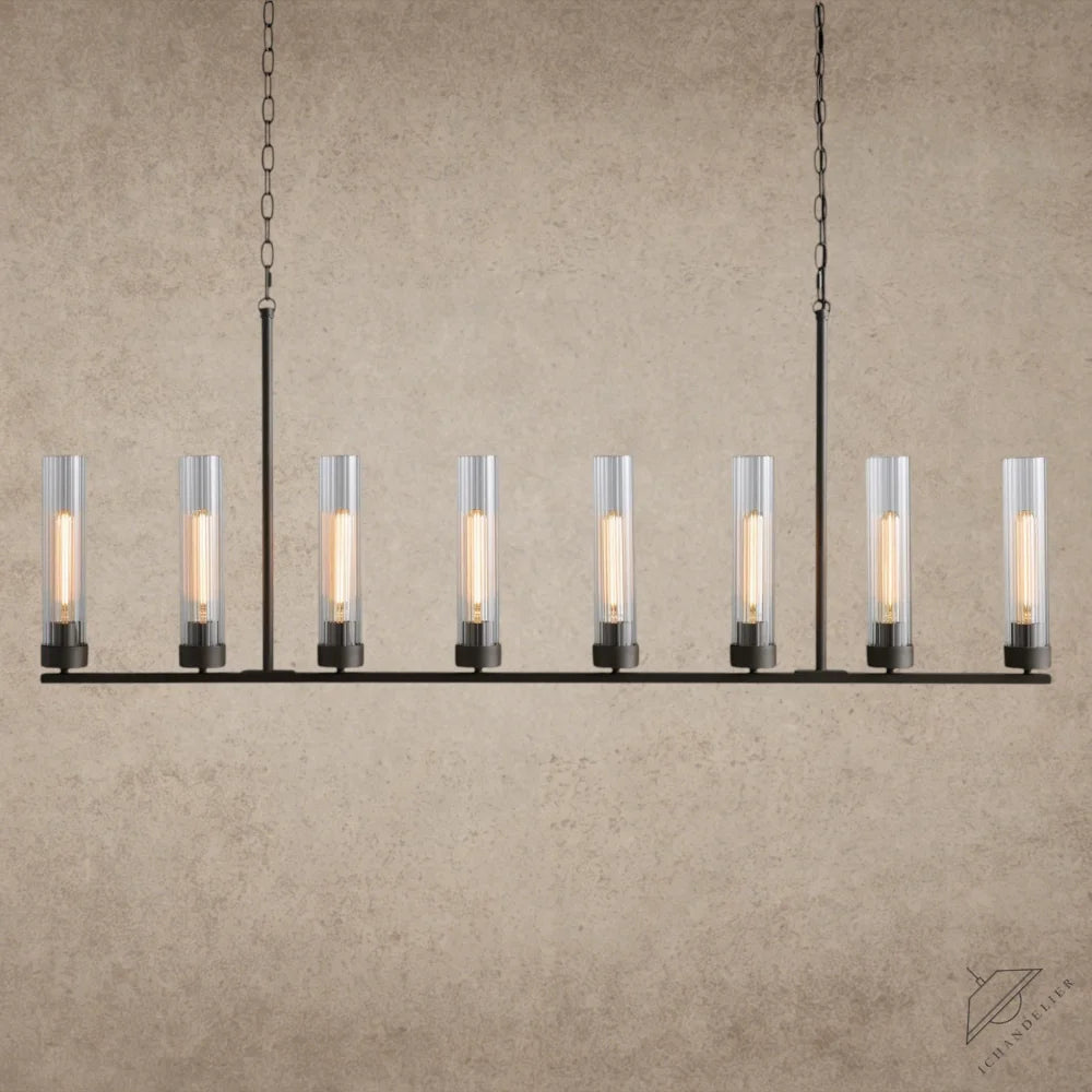 8 Light / Bronze Andreas Linear Chandelier