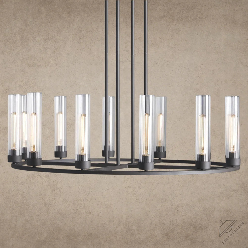 12 Light / Bronze Andreas Round Chandelier 10/ 12 Light