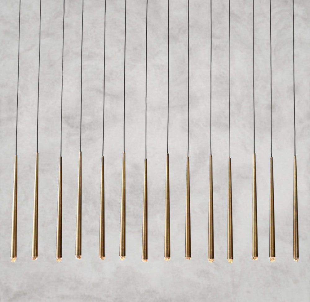 Brass Aquitaine Linear Chandelier 72