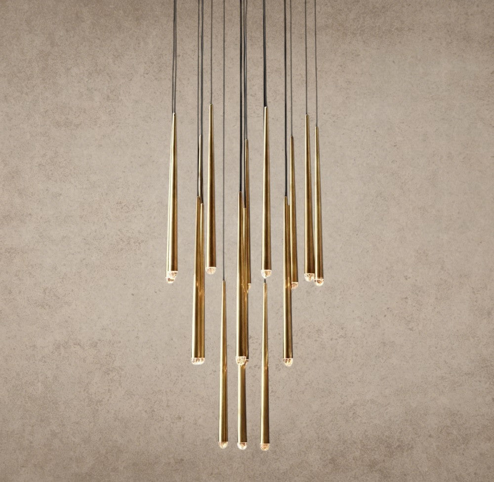 30" / Brass Aquitaine Round Chandelier 18", 24", 30", 48"