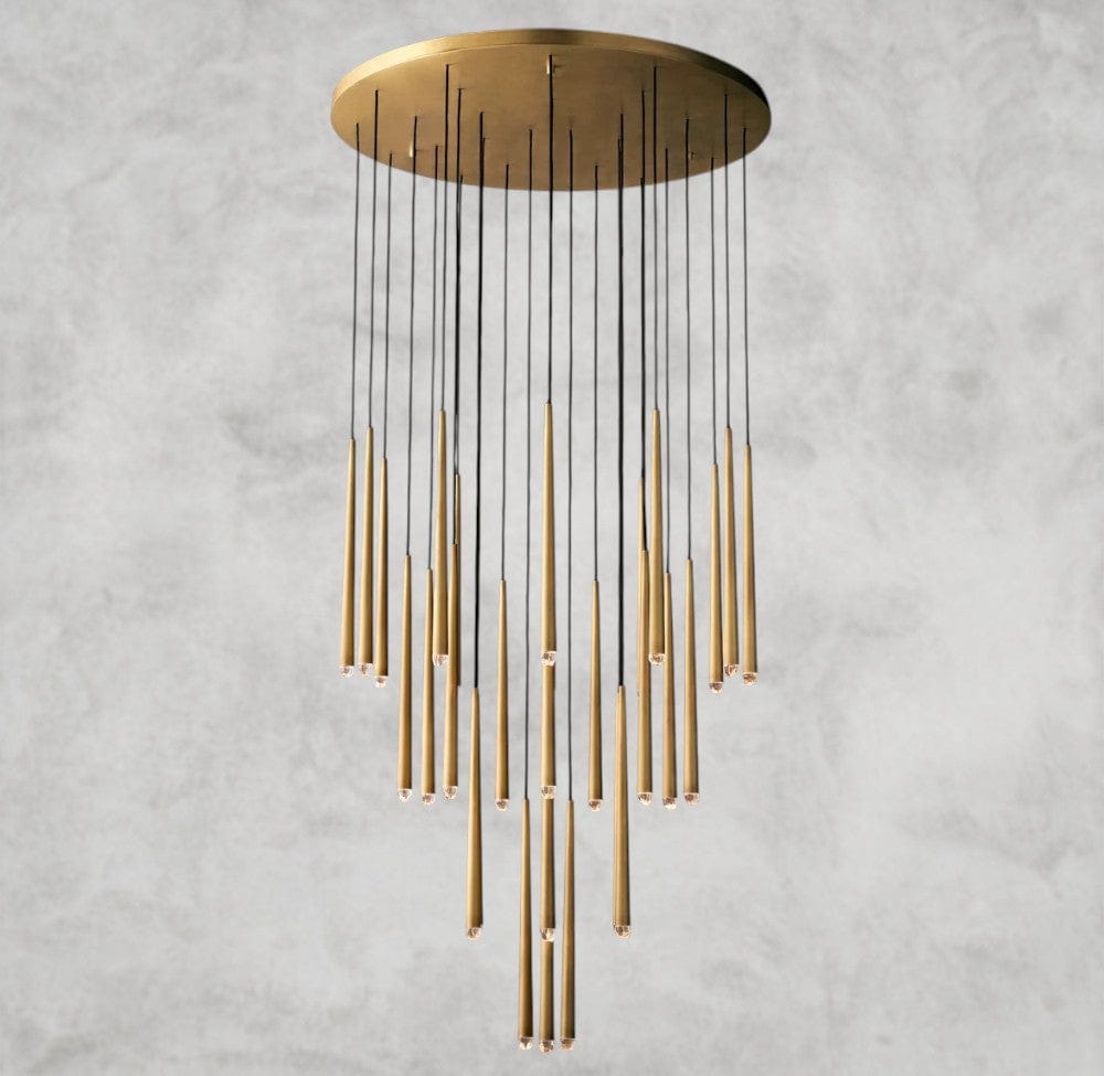 48 / Brass Aquitaine Round Chandelier 18