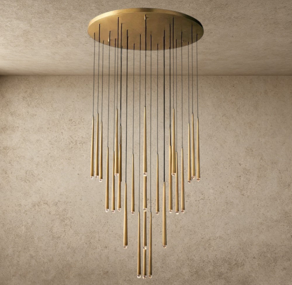 48 / Brass Aquitaine Round Chandelier 18", 24", 30", 48"
