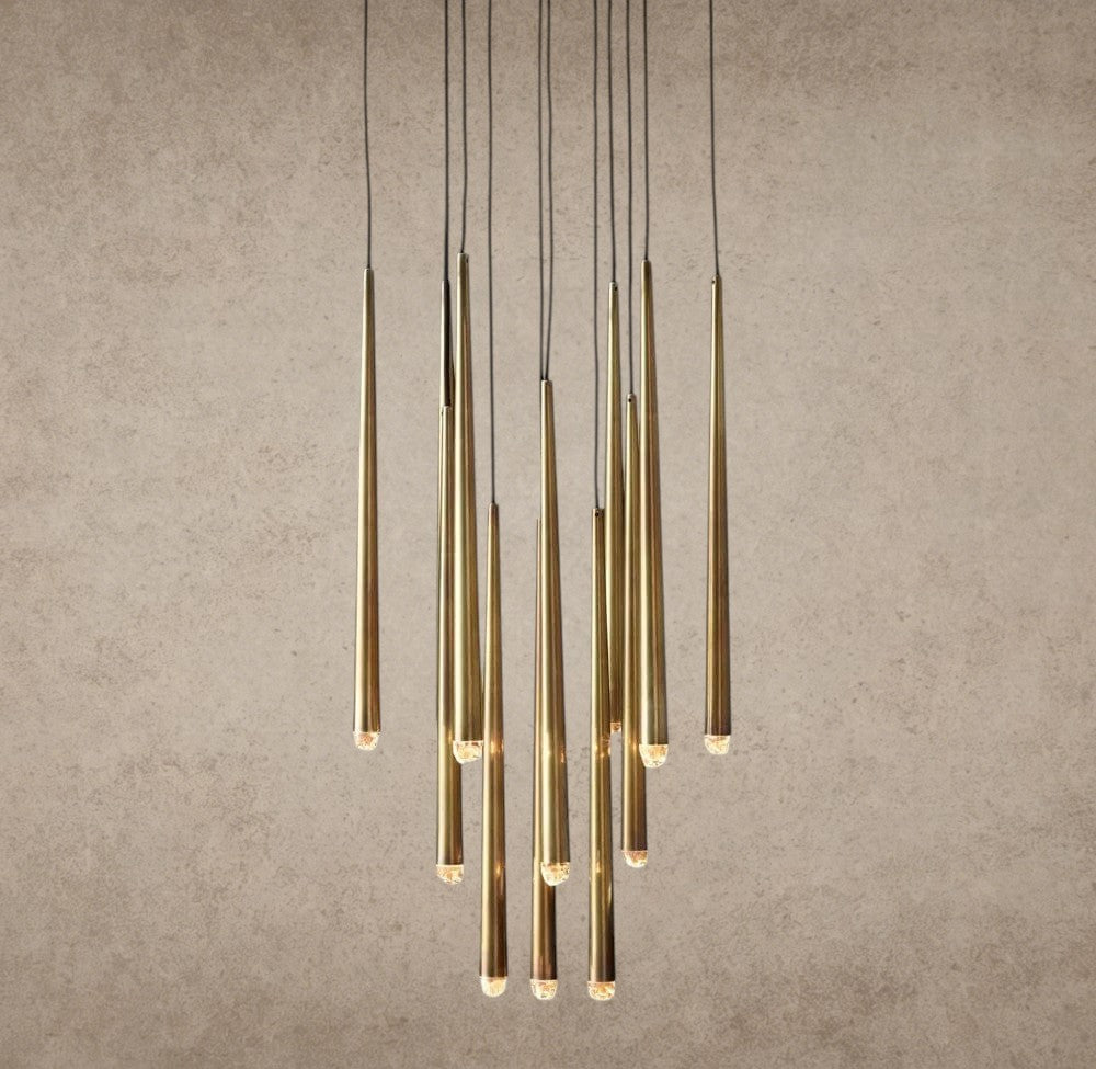 24" / Brass Aquitaine Round Chandelier 18", 24", 30", 48"