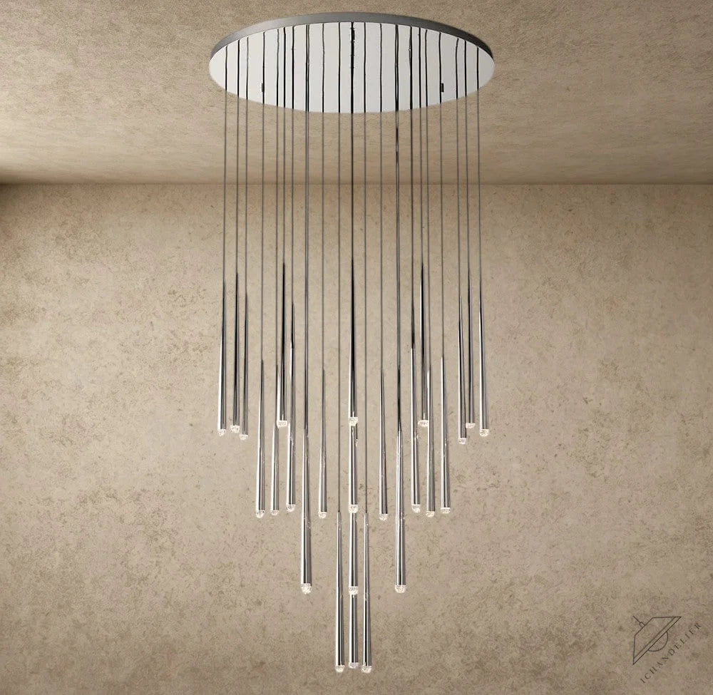 48 / Nickel Aquitaine Round Chandelier 18", 24", 30", 48"