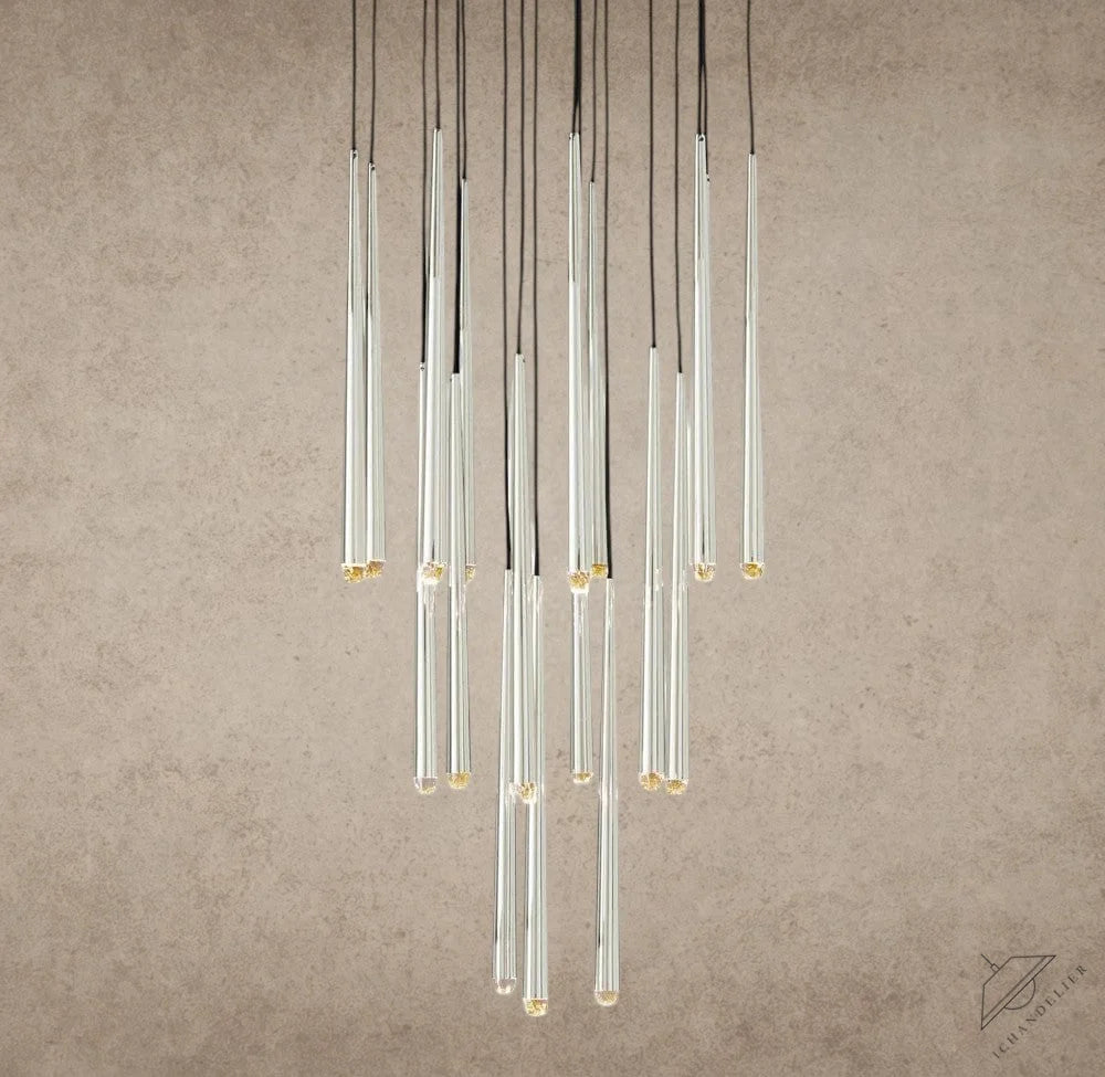 30" / Nickel Aquitaine Round Chandelier 18", 24", 30", 48"