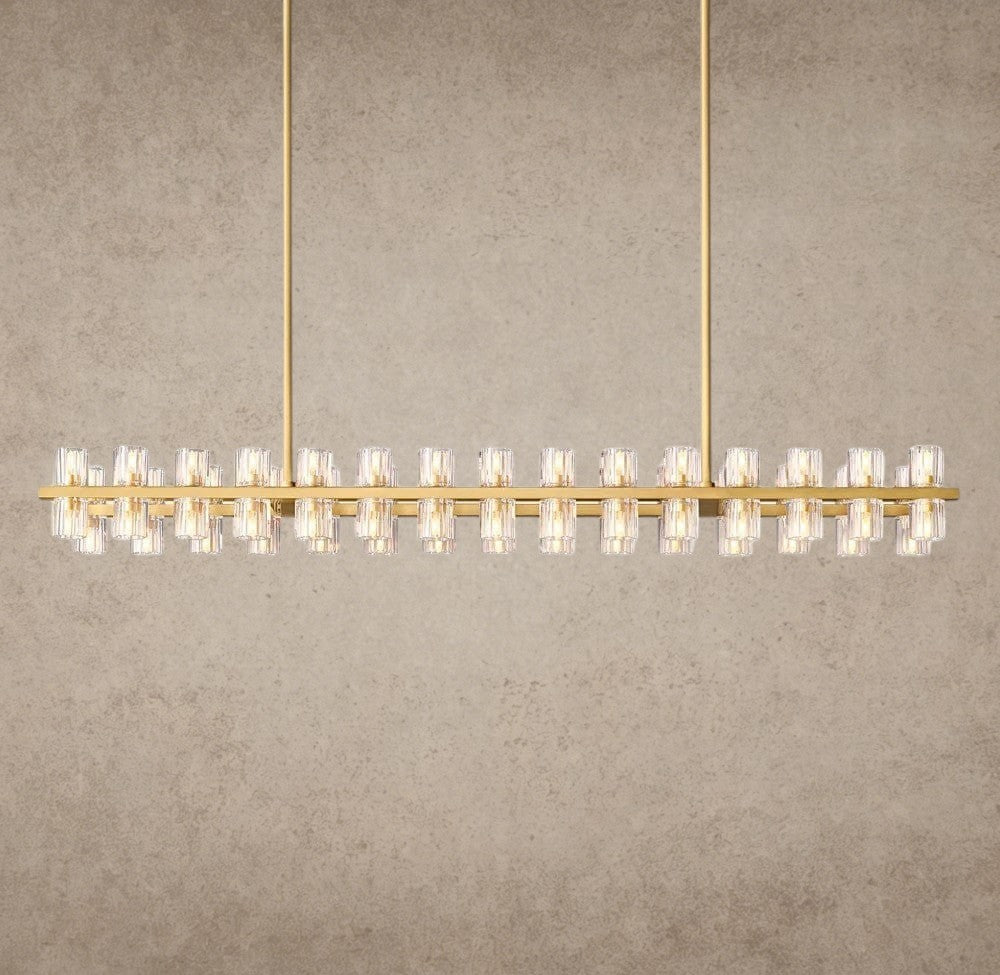 54" / Brass Arcachon LED Rectangular Chandelier 54", 72"