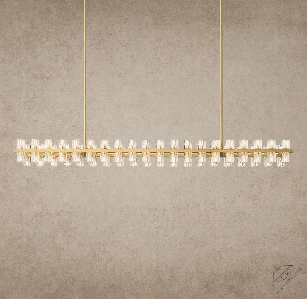 72" / Brass Arcachon LED Rectangular Chandelier 54", 72"