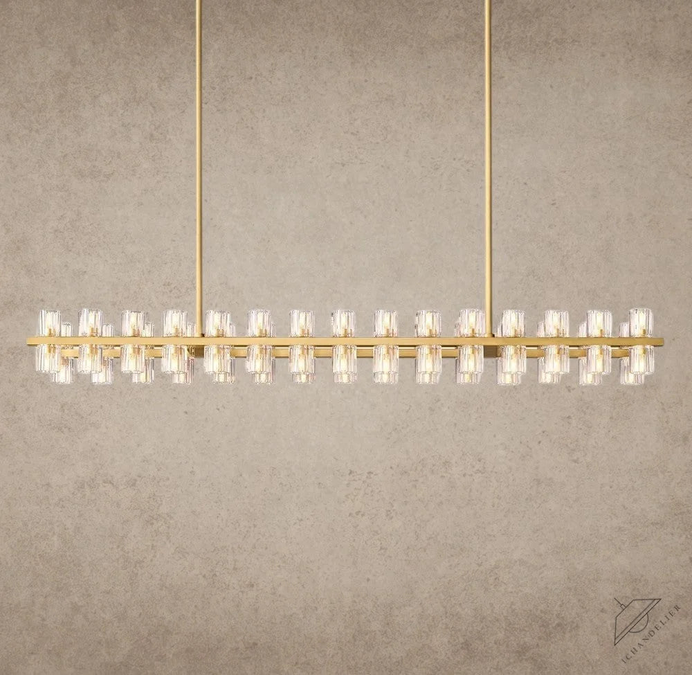 54" / Brass Arcachon LED Rectangular Chandelier 54", 72"