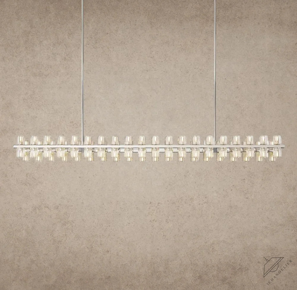 72" / Nickel Arcachon LED Rectangular Chandelier 54", 72"
