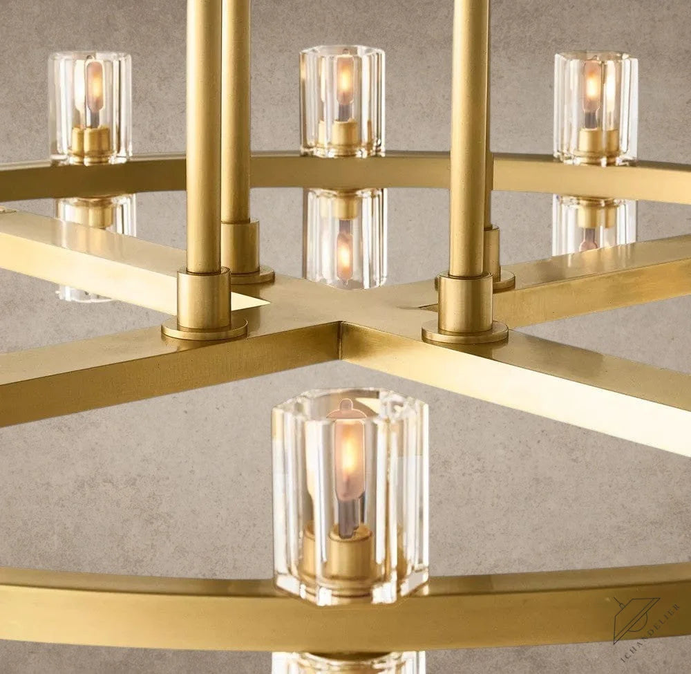 Arcachon LED Round Two-Tier Chandelier 60"