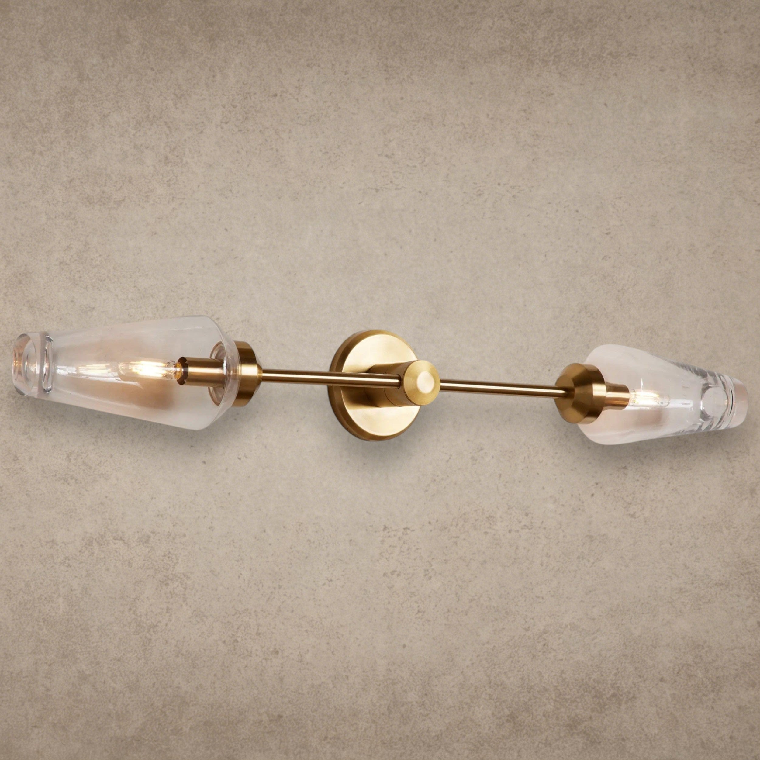 Brass Arrow Double Sconce