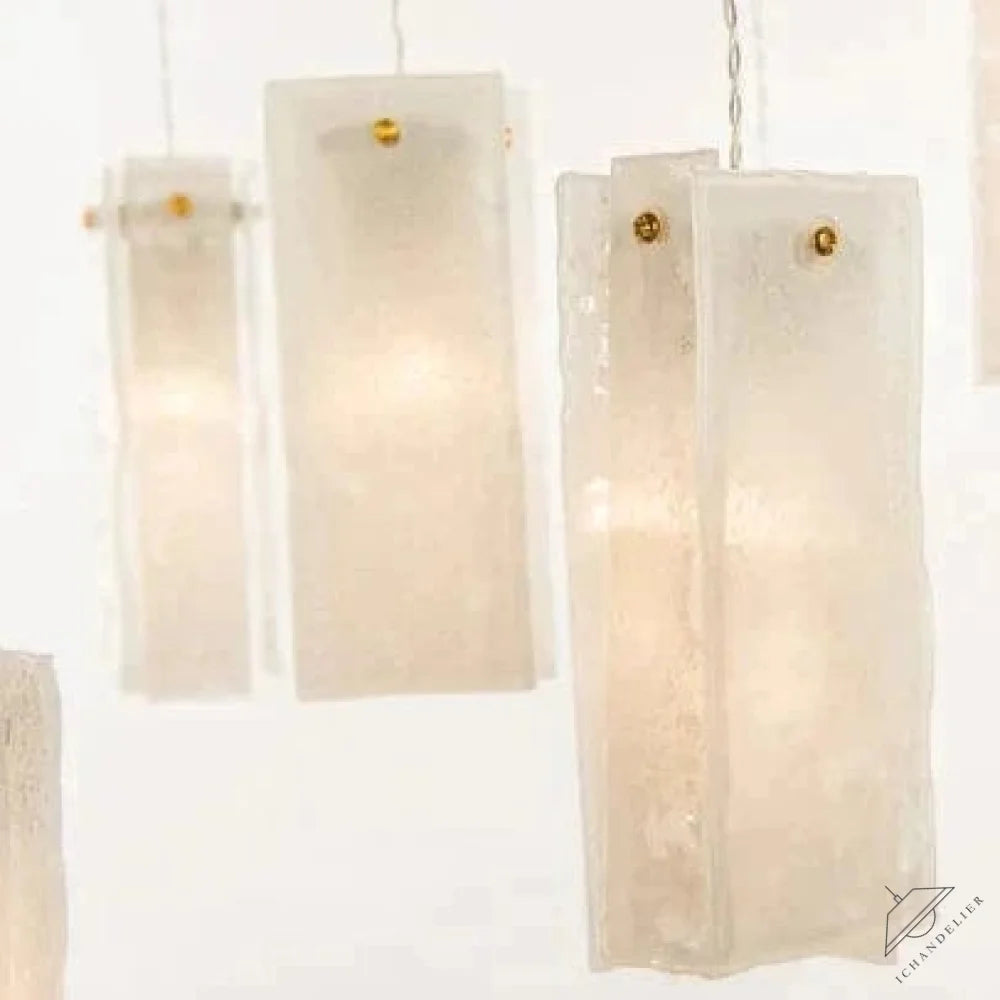 Art Design 1/25/60/84-Light Colorful Rectangle Cluster Glass Tile Pendant/Chandelier