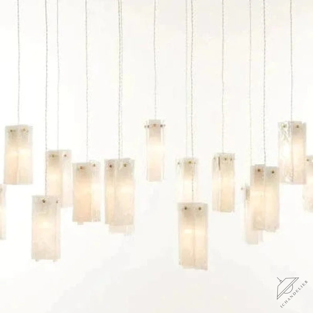 Art Design 1/25/60/84-Light Colorful Rectangle Cluster Glass Tile Pendant/Chandelier