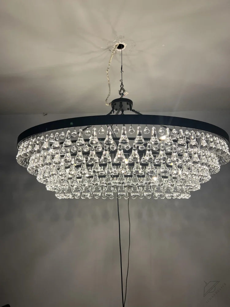 Artistic Pear Round Chandelier 50 inch, Dining Room Round Chandelier