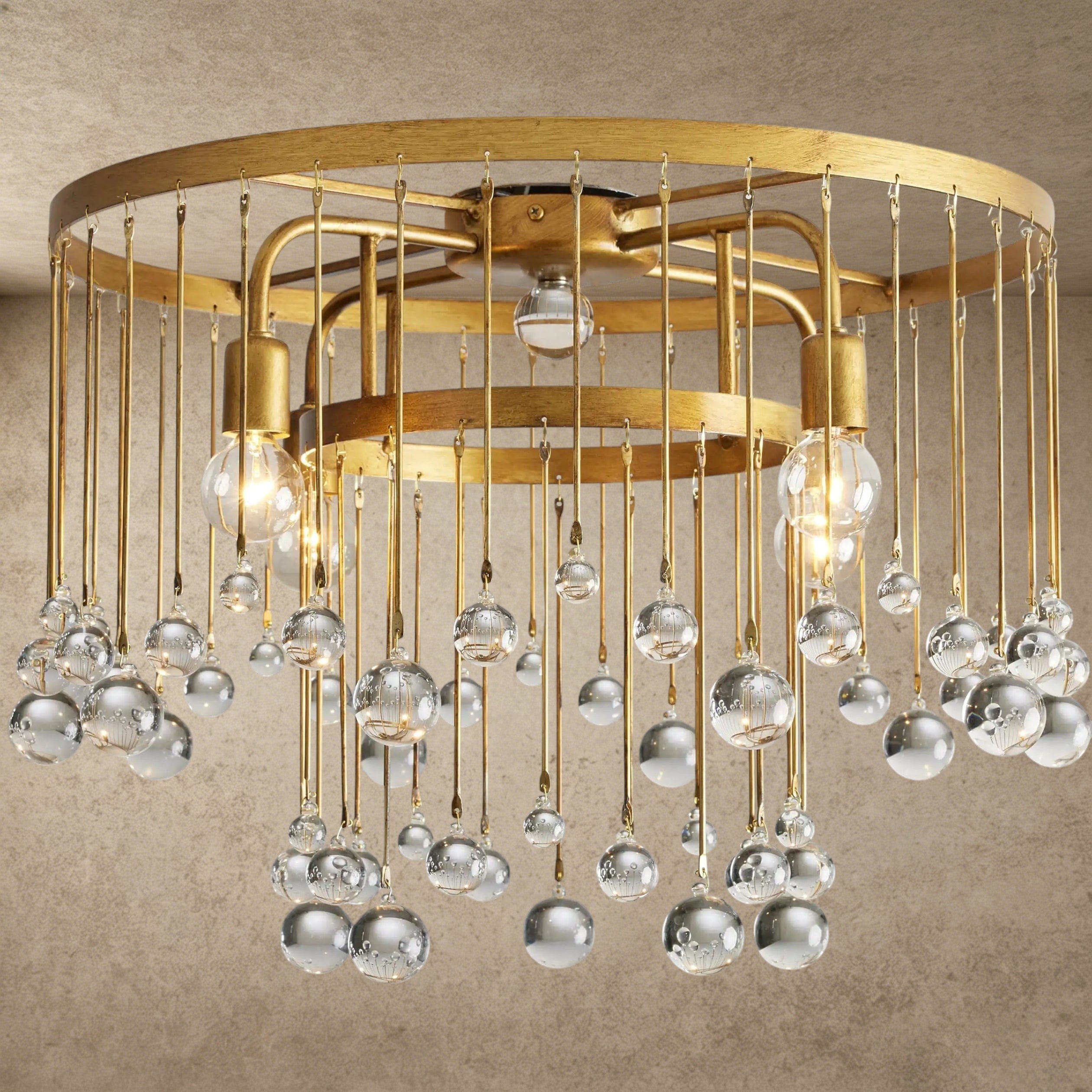 Brass Aubrey Flush Mount