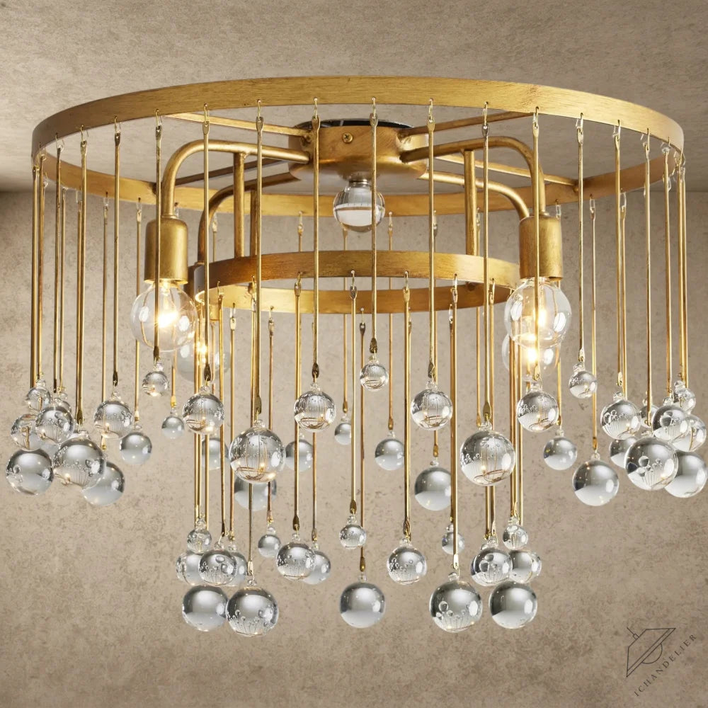 Brass Aubrey Flush Mount