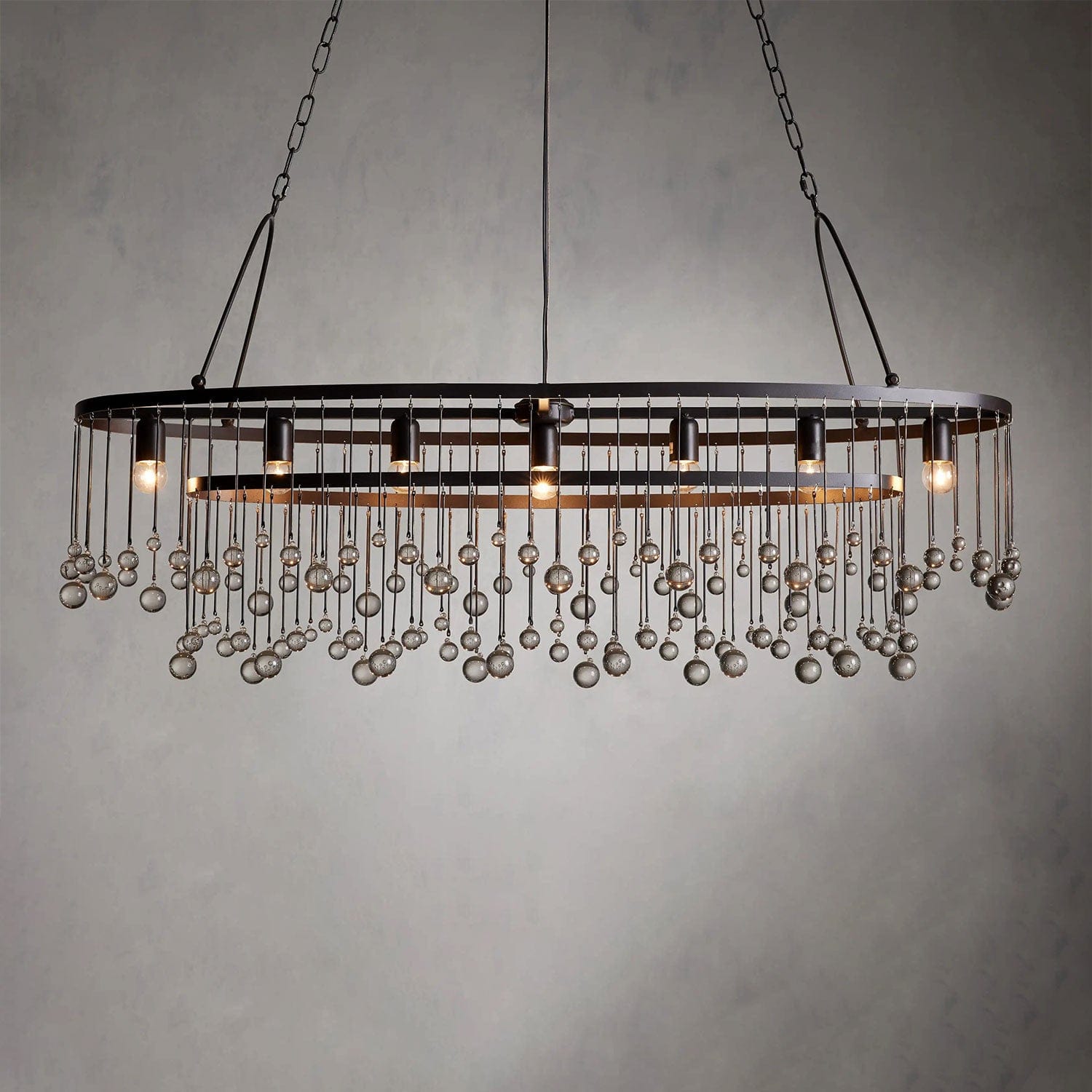 Bronze Aubrey Oval Chandelier 52.5