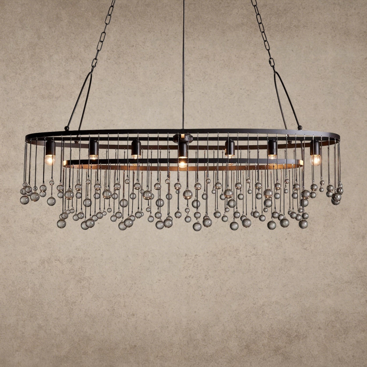 Bronze Aubrey Oval Chandelier 52.5"