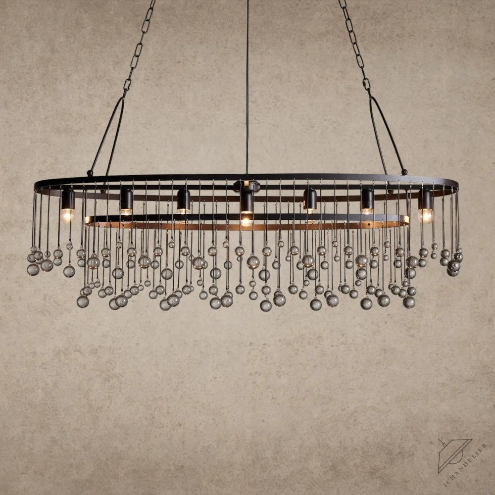 Bronze Aubrey Oval Chandelier 52.5"