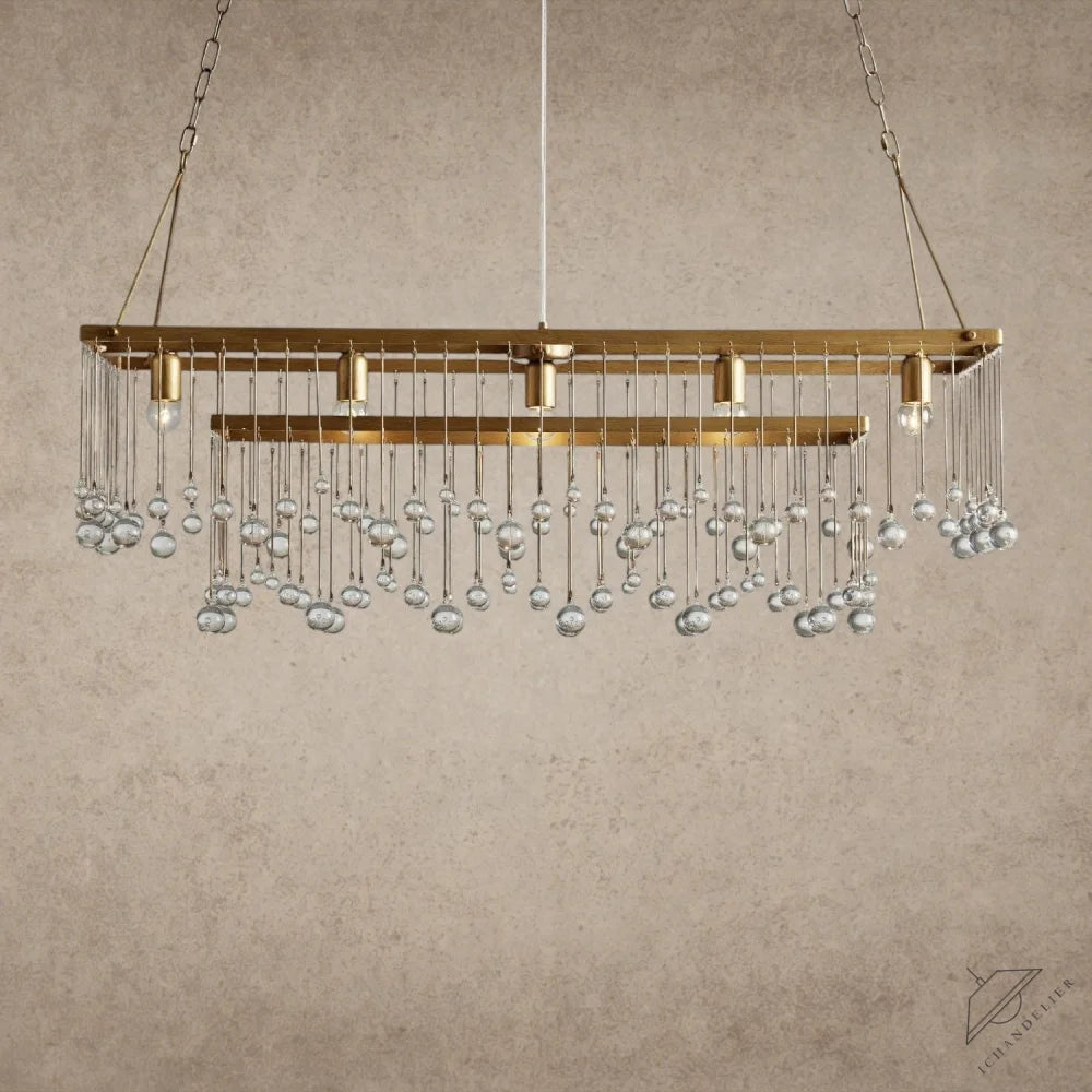 47" / Brass Aubrey Rectangular Chandelier 47", 60"