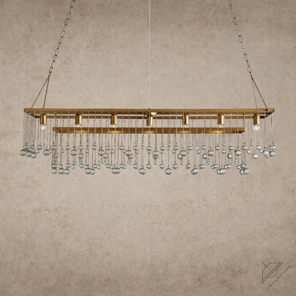 60" / Brass Aubrey Rectangular Chandelier 47", 60"