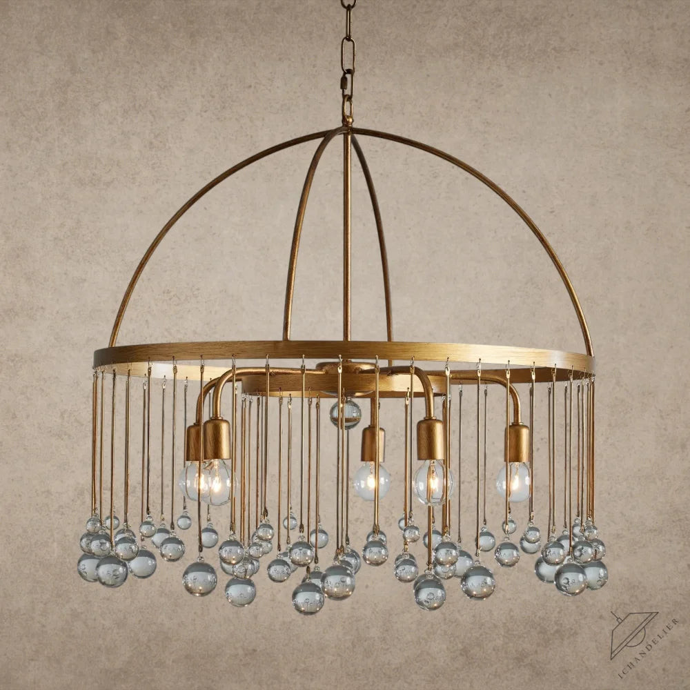 2-TIER / Brass Aubrey Round Chandelier 2-TIER, 4-TIER