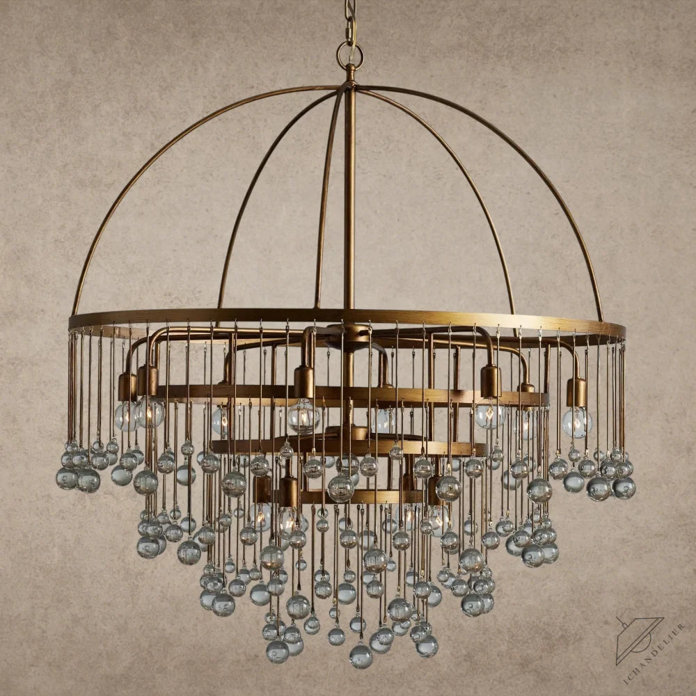 4-TIER / Brass Aubrey Round Chandelier 2-TIER, 4-TIER