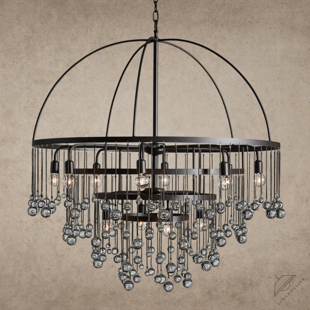 4-TIER / Bronze Aubrey Round Chandelier 2-TIER, 4-TIER