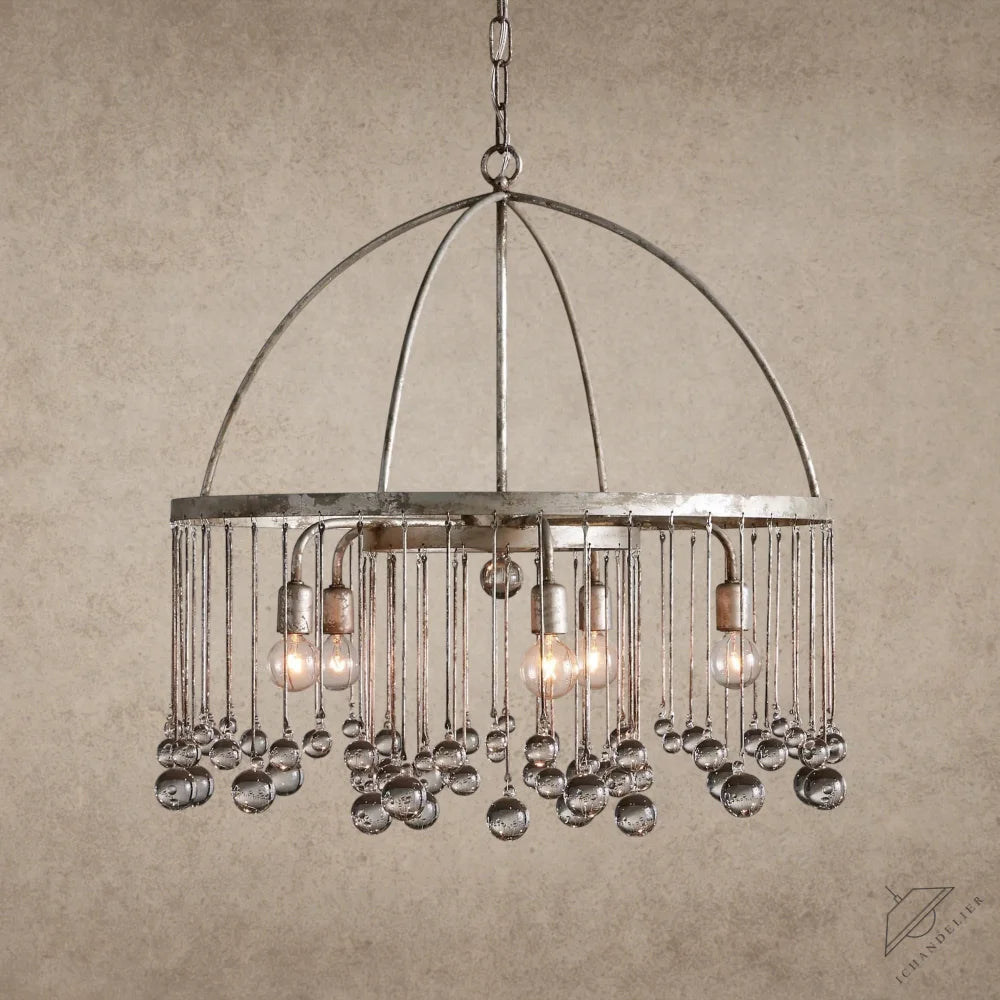 2-TIER / Silver Aubrey Round Chandelier 2-TIER, 4-TIER