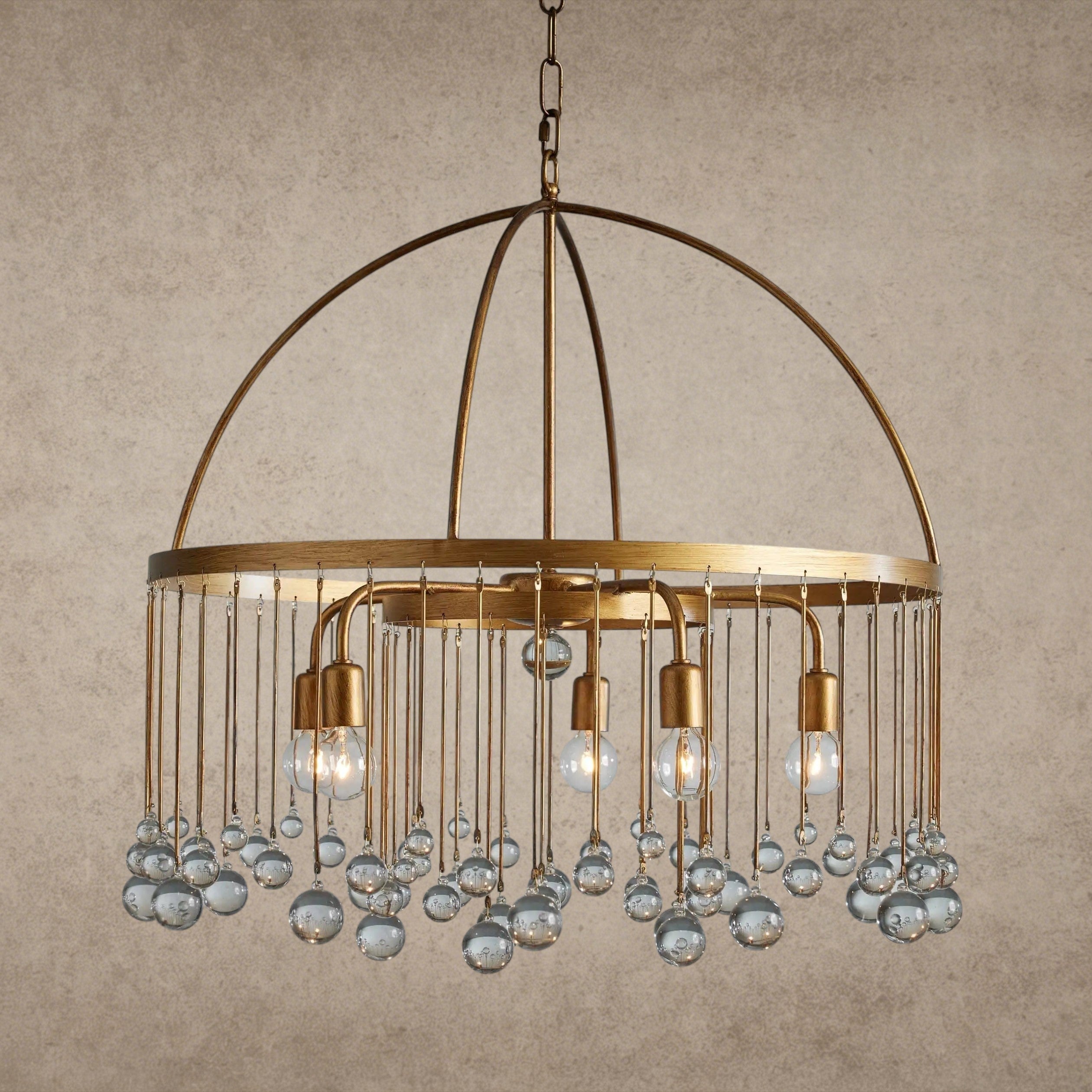 2-TIER / Brass Aubrey Round Chandelier 2-TIER, 4-TIER