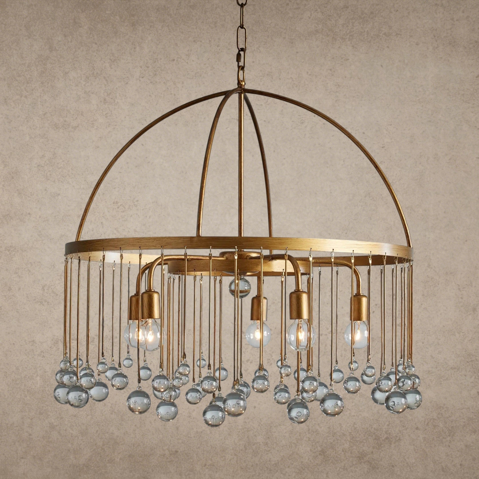 2-TIER / Brass Aubrey Round Chandelier 2-TIER, 4-TIER