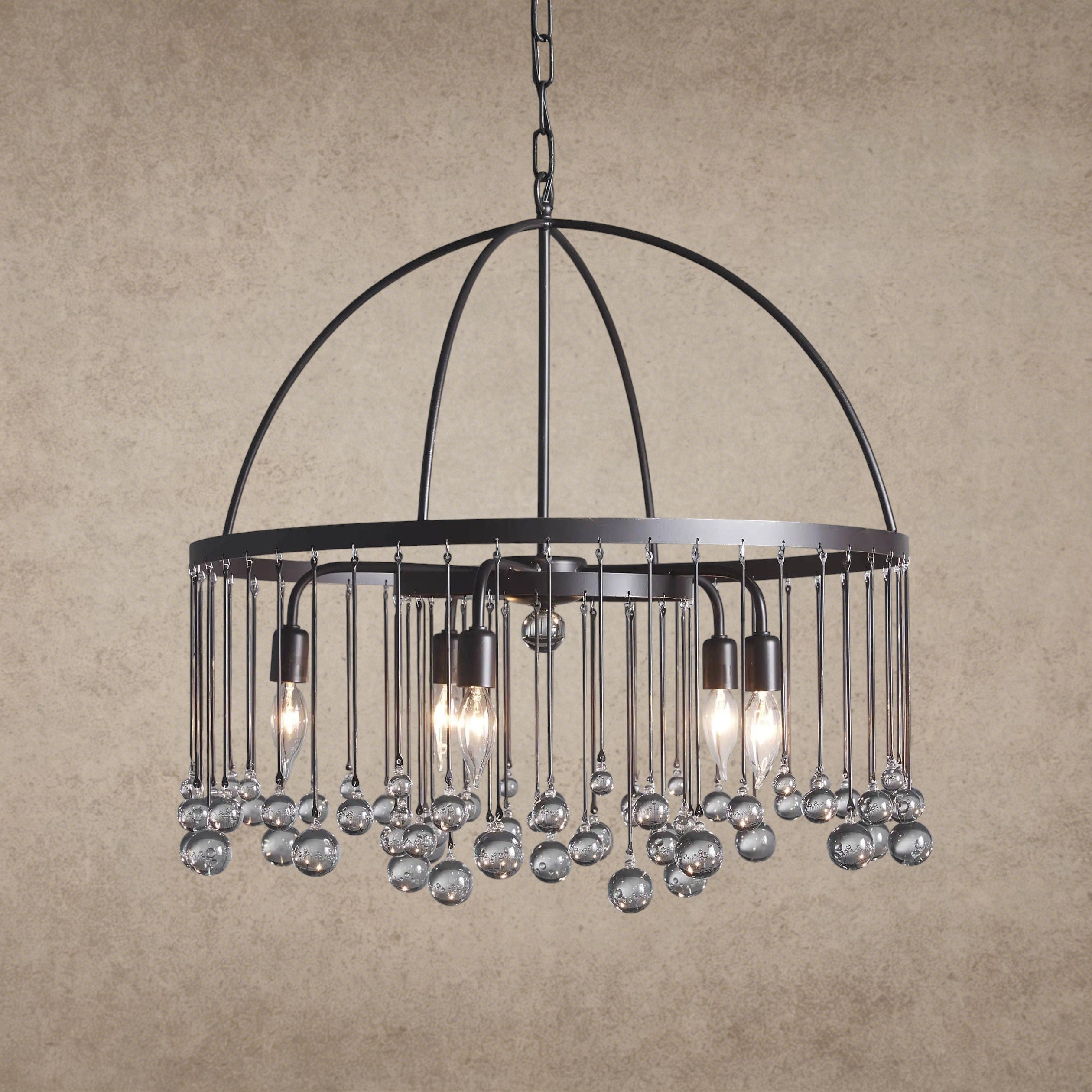 2-TIER / Bronze Aubrey Round Chandelier 2-TIER, 4-TIER