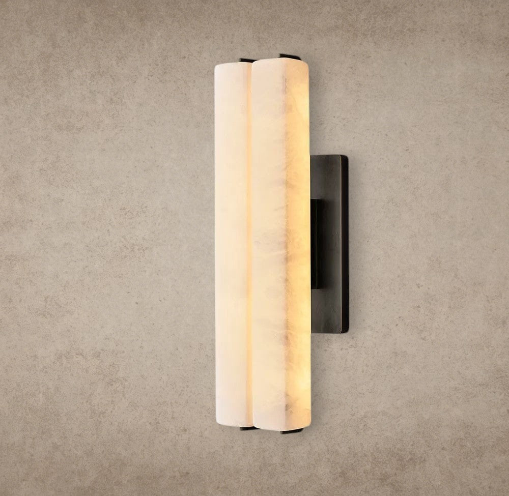 19" / Bronze Audubon Alabaster Double Sconce