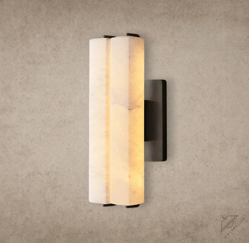 15" / Bronze Audubon Alabaster Double Sconce