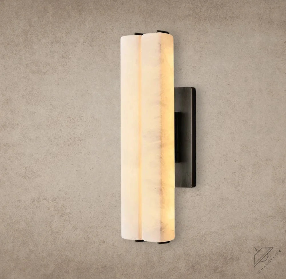 19" / Bronze Audubon Alabaster Double Sconce