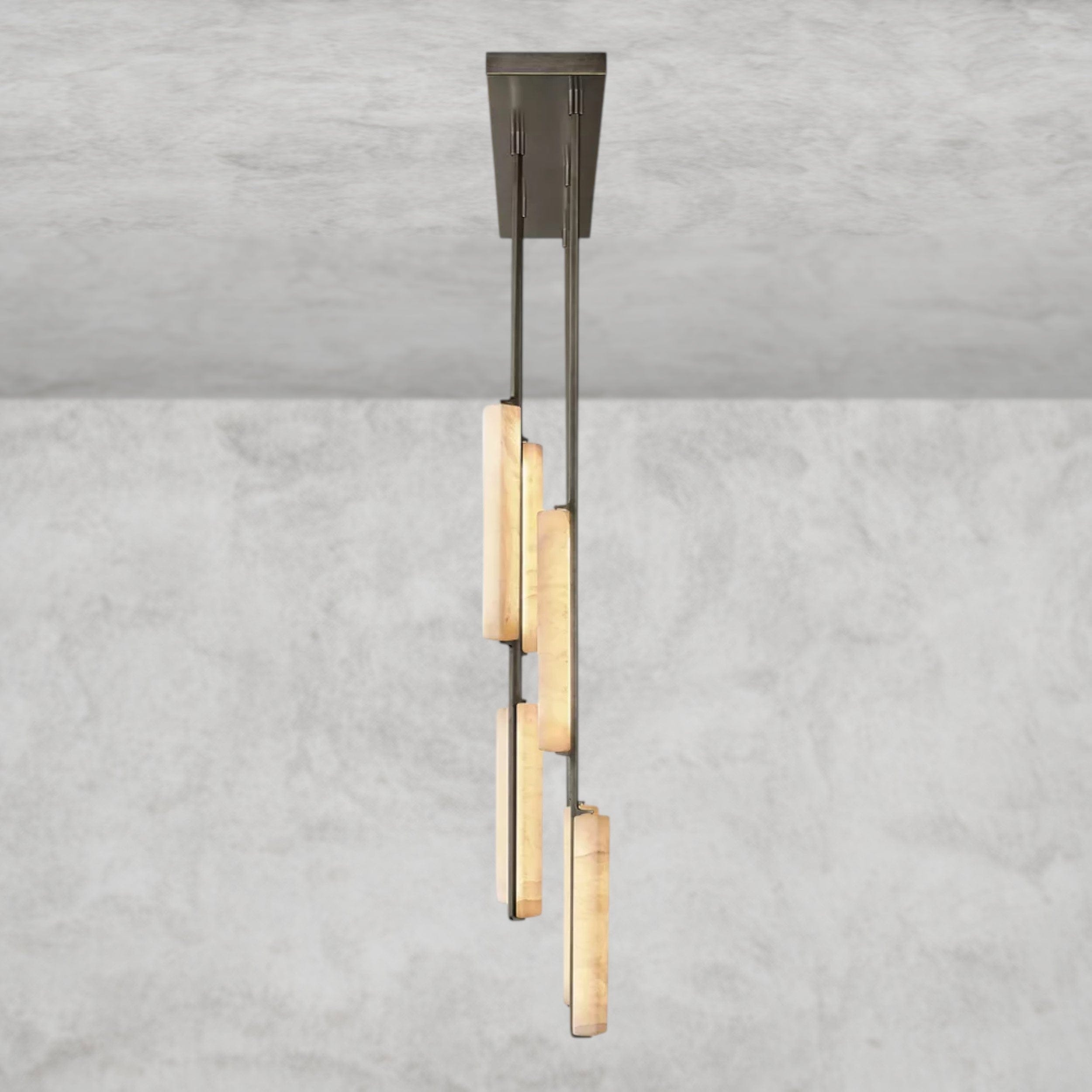 Audubon Alabaster Linear Chandelier 54