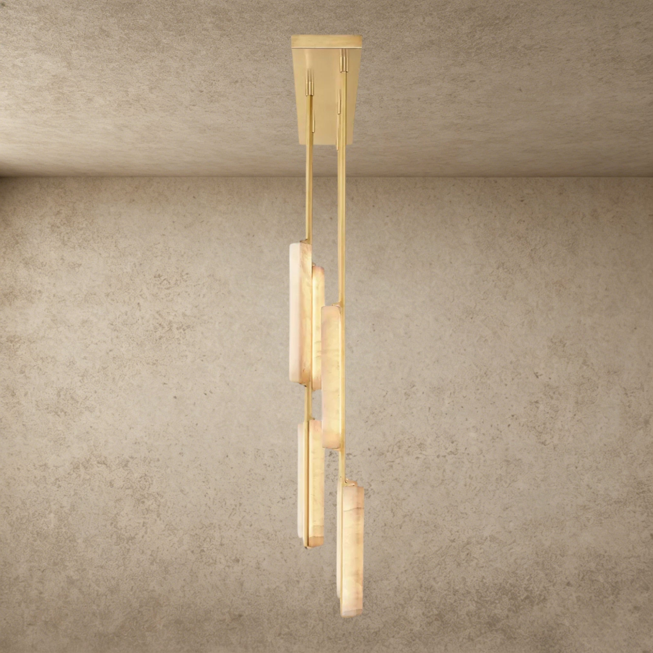 Audubon Alabaster Linear Chandelier 54"