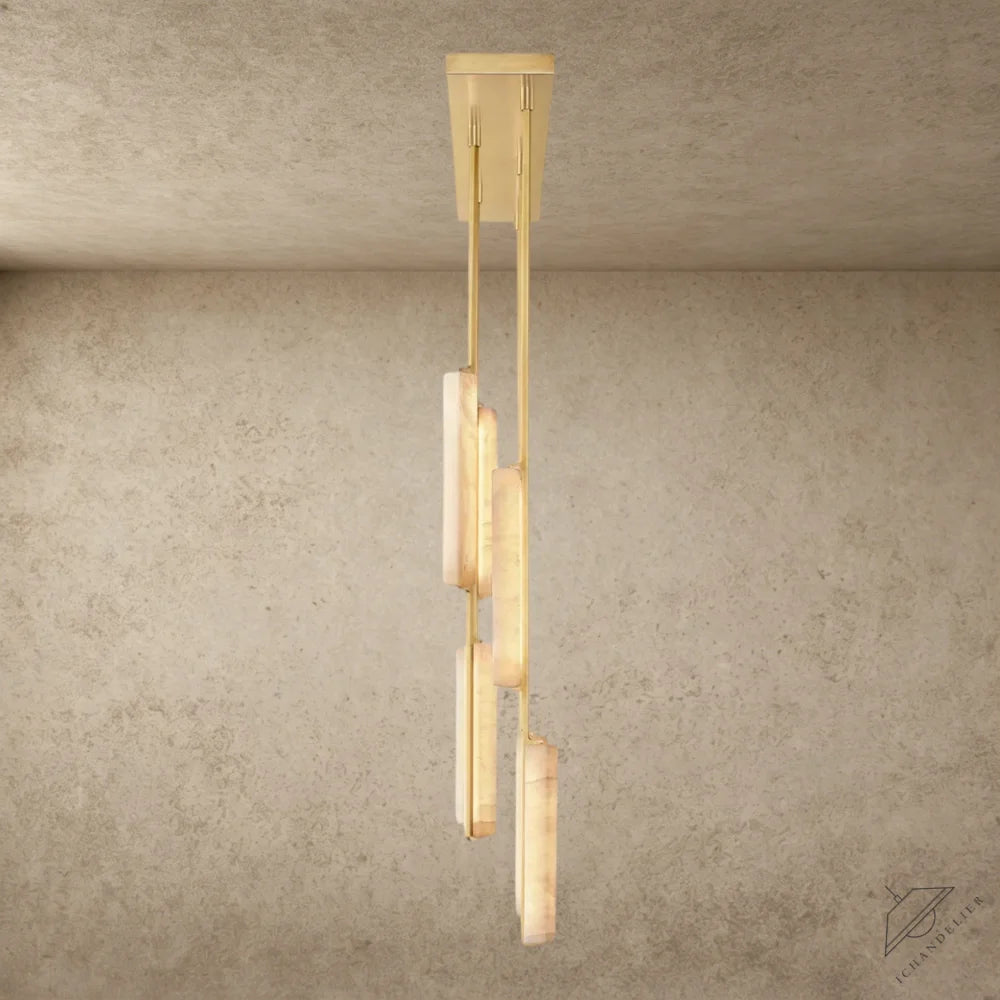 Audubon Alabaster Linear Chandelier 54"